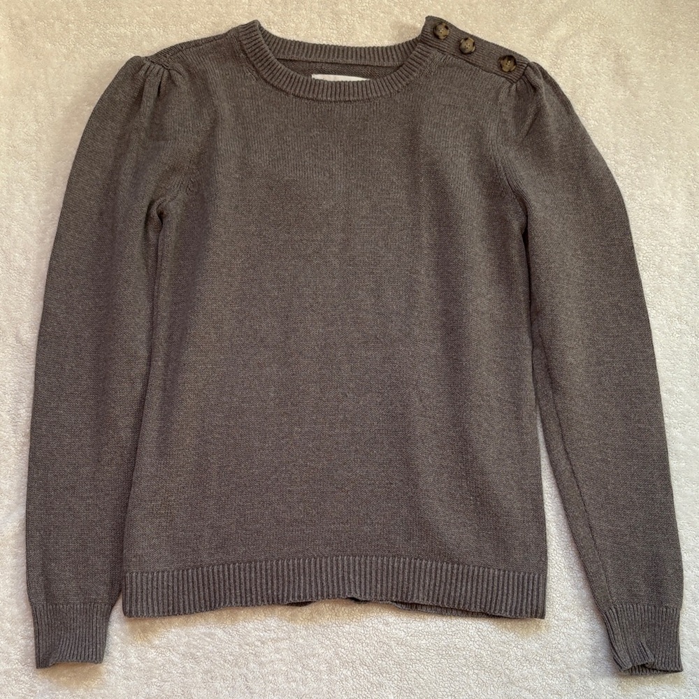 Loft Button-Shoulder Sweater